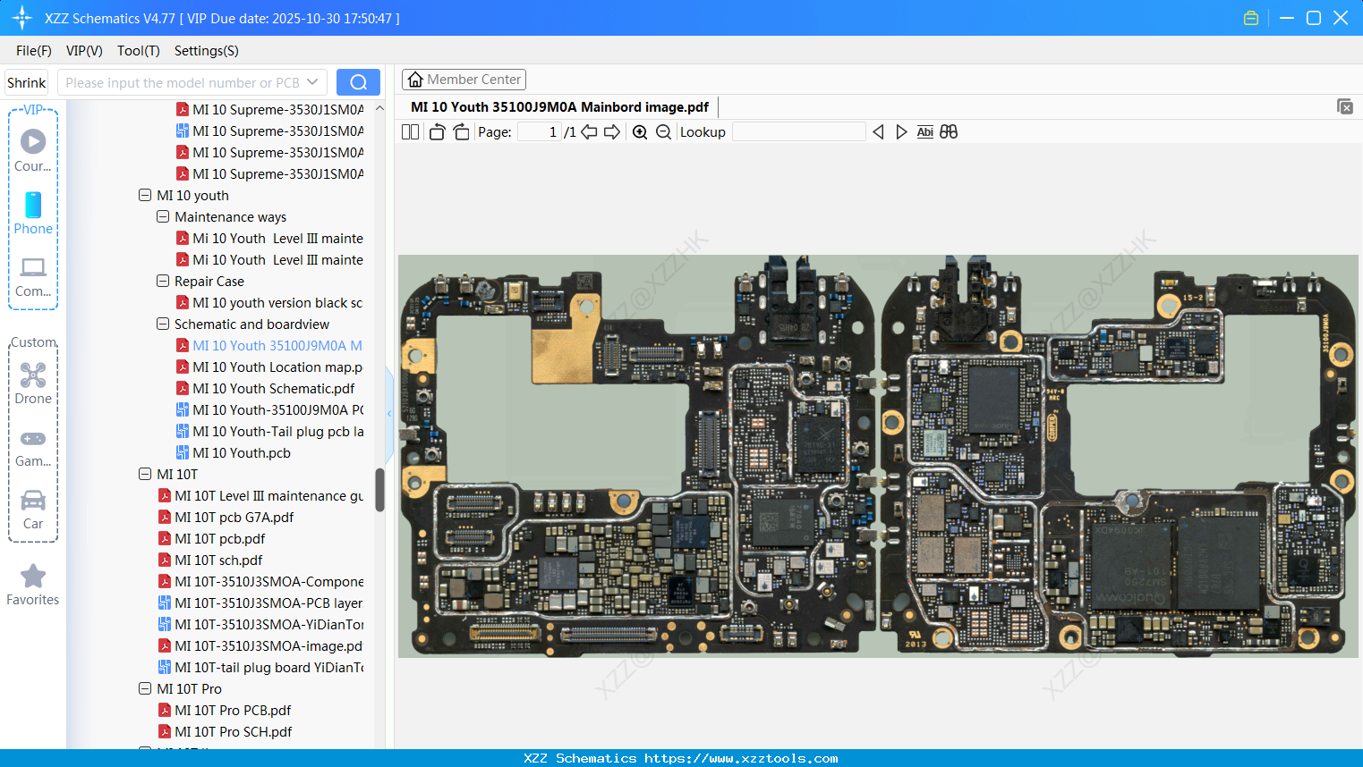 Xiaomi MI 10 Youth 35100J9M0A Mainbord Image